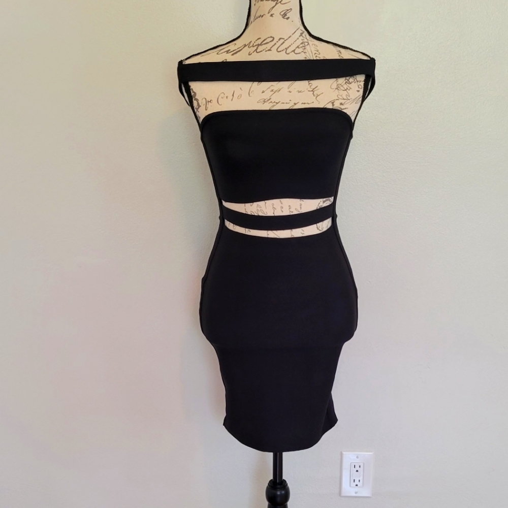 Tiger Mist bandage dress, size small, black